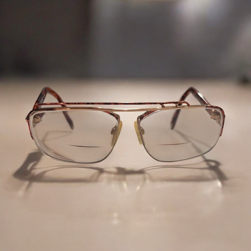 Vtg NEOSTYLE Jet Aviator Browline Double Bridge Germany Tortoise Glasses 80s